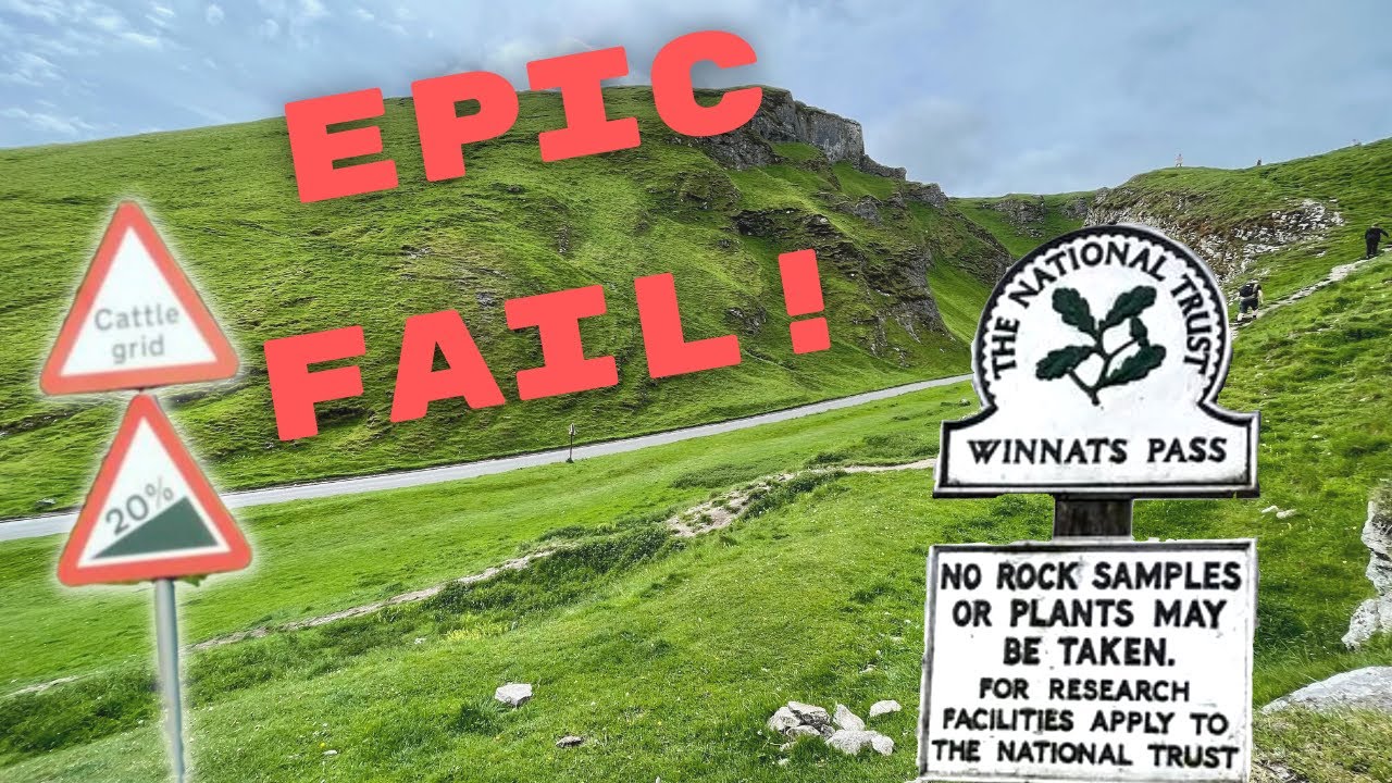 HOW NOT TO DRIVE UP WINNATS PASS! Mam Tor Peak District