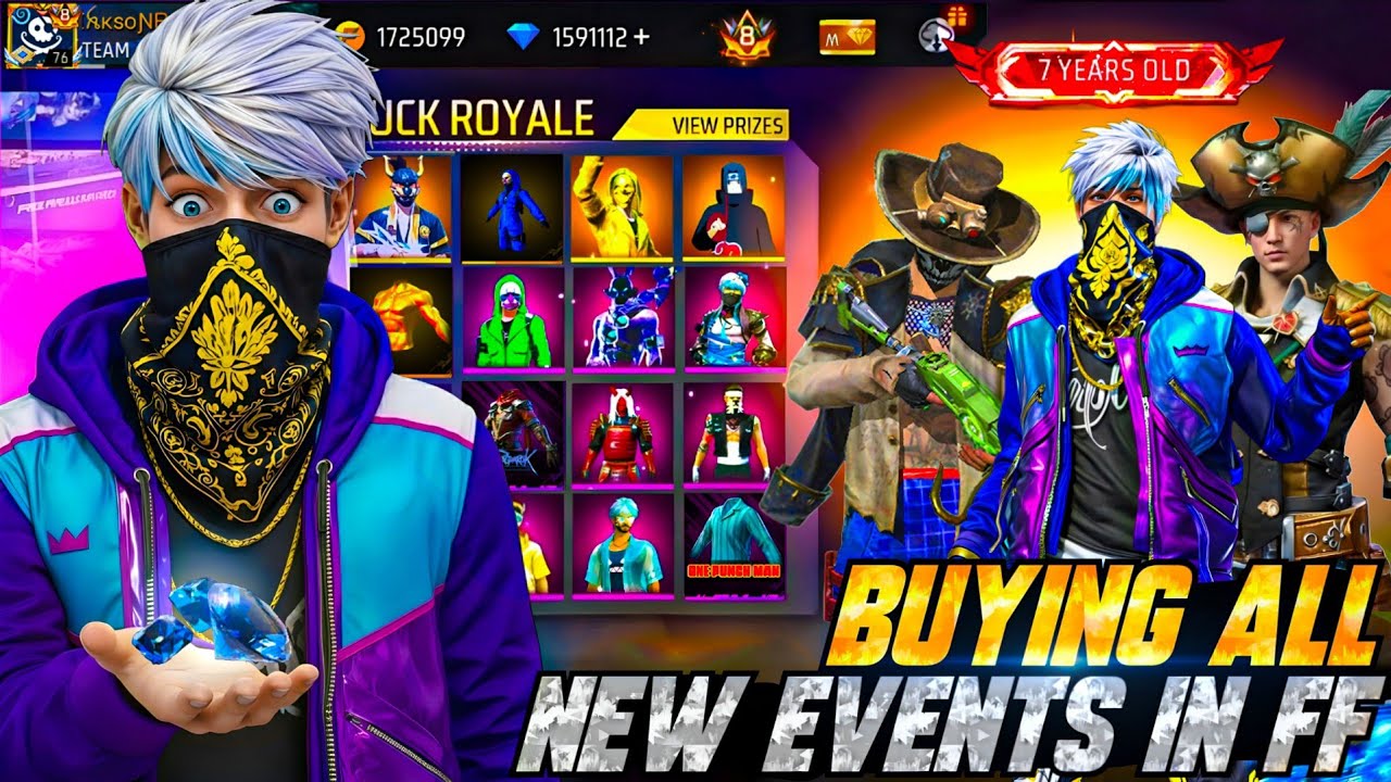 BUYING ALL EVENTS IN FF 😱 -99999 DIAMONDS 😭 Garena Free Fire 