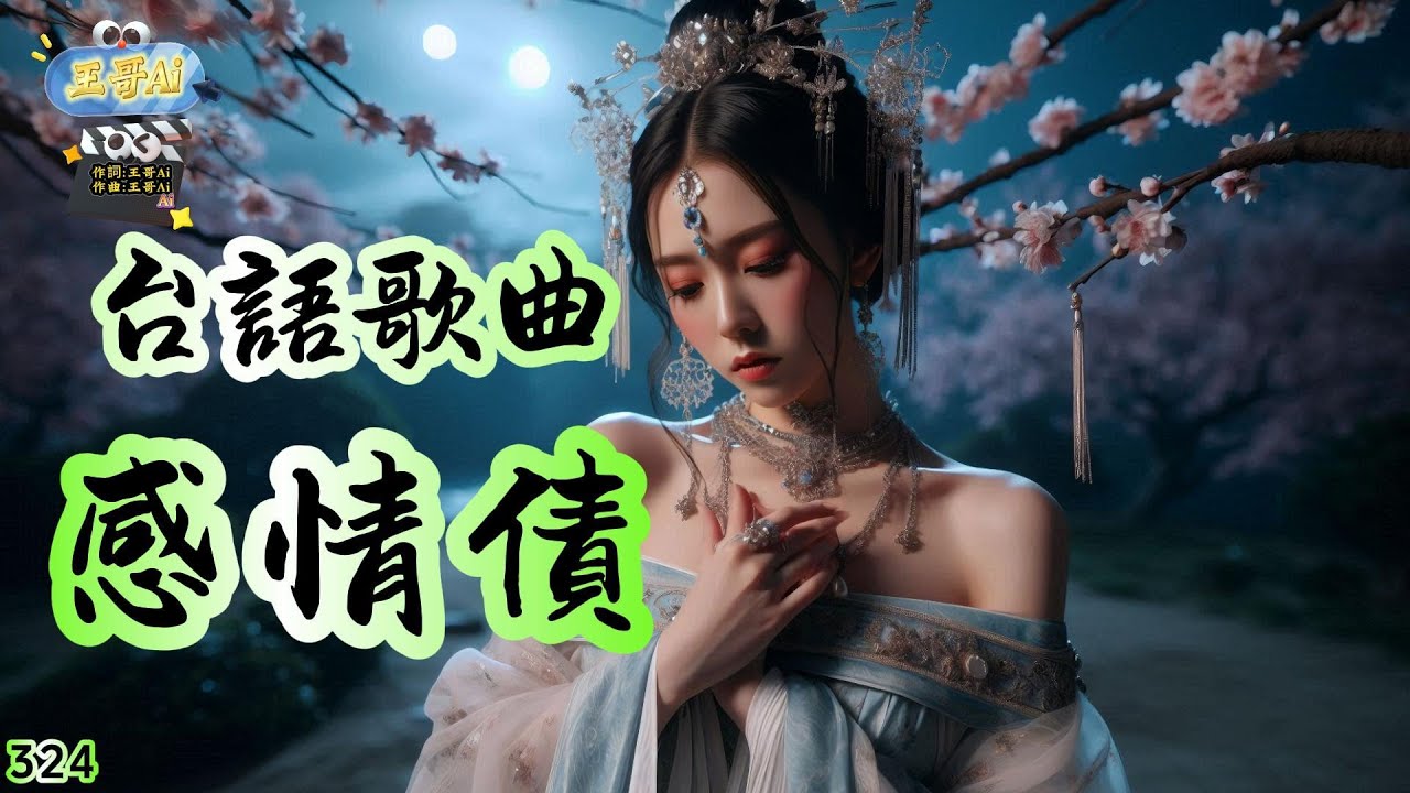 台語歌曲(324.感情債)為何真心予出賣 後悔無塊買.為何傷甲這狼狽 痛甲這徹底.敢講是 頂世人欠著感情債.今生才 為愛來受罪 #王哥Ai #原創歌曲 #閩南語流行歌曲 #台語歌曲 #音樂 #ai歌手