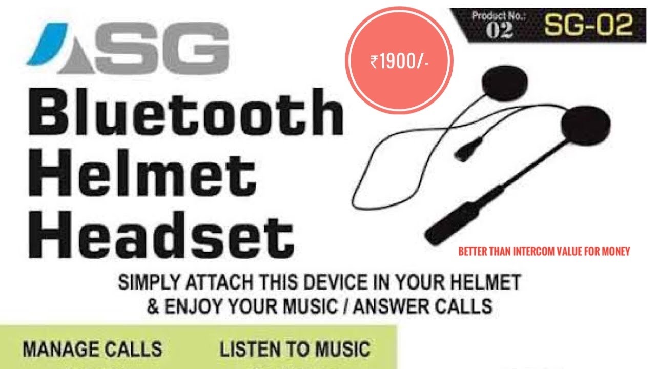 ASG Helmet Bluetooth Headset | Unboxing | Installation | NO need for Intercom