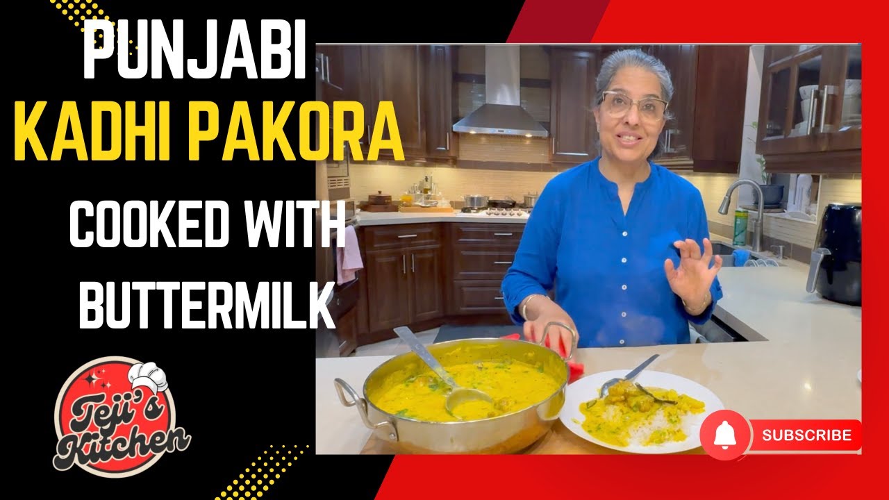 DELICIOUS PUNJABI KADHI PAKORA COOKED WITH BUTTERMILK(ਲੱਸੀ)