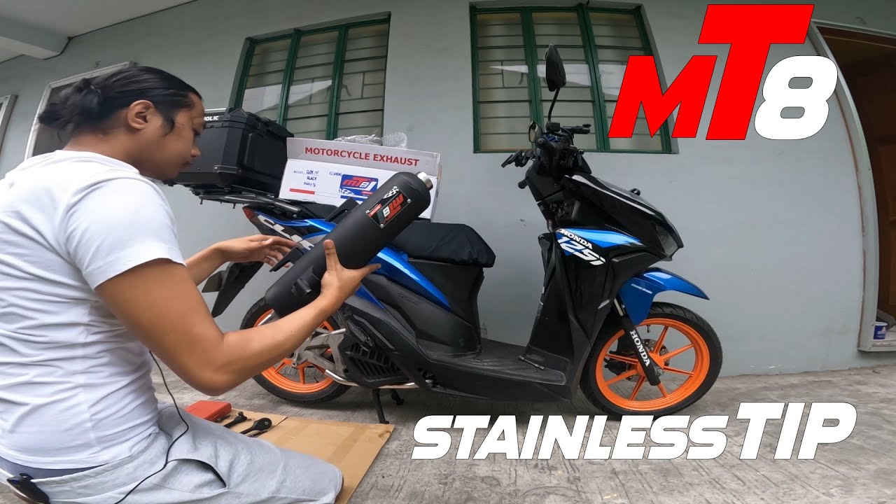 Installing MT8 Pipe Stainless Tip for Honda Click 125i