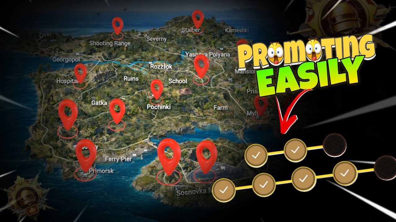 😱Top 12 secret location in bgmi / pubg mobile for promotion rank push ✅ ❌ All Hidden locations