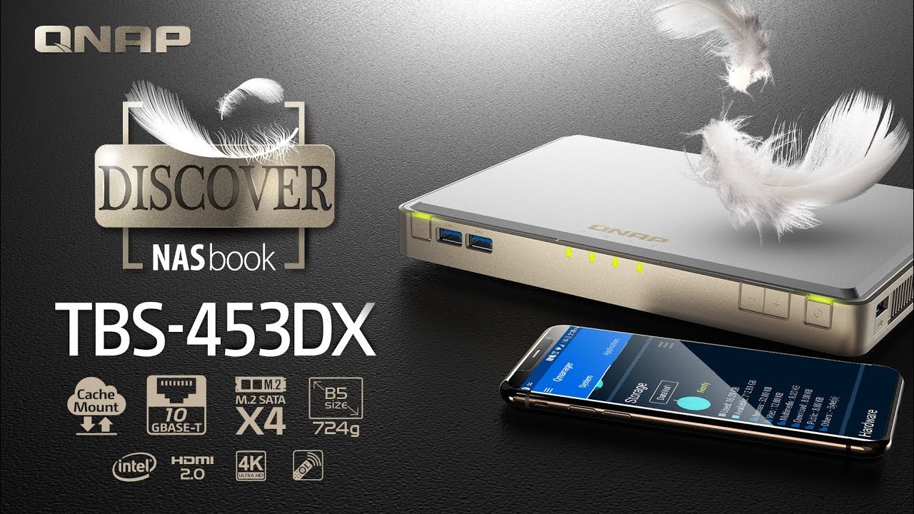 TBS-453DX M.2 SSD NASbook: Featuring 10GbE connectivity and CacheMount hybrid cloud functions