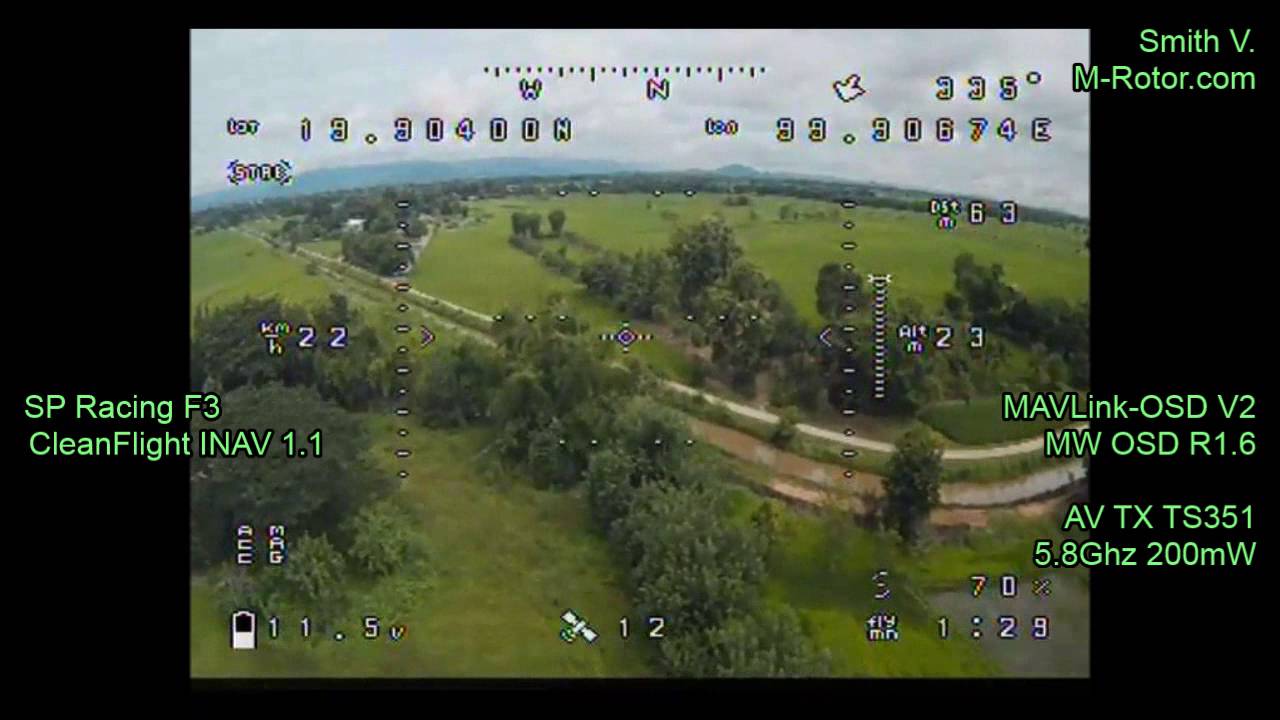 CleanFlight INAV 1.1 & MW OSD R1.6