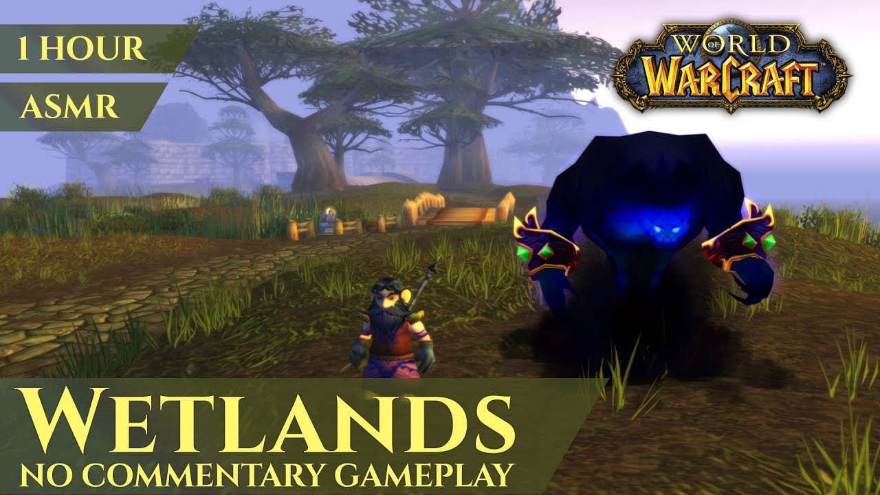 Vanilla Wetlands - Gameplay No Commentary, ASMR (1 hour, 4K, World of Warcraft Classic)