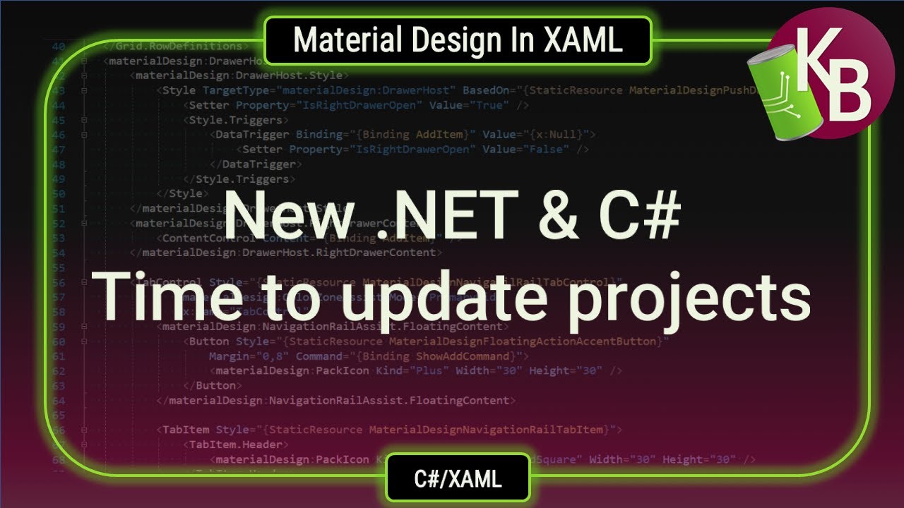 C#/WPF - New .NET & C#, Time to update projects