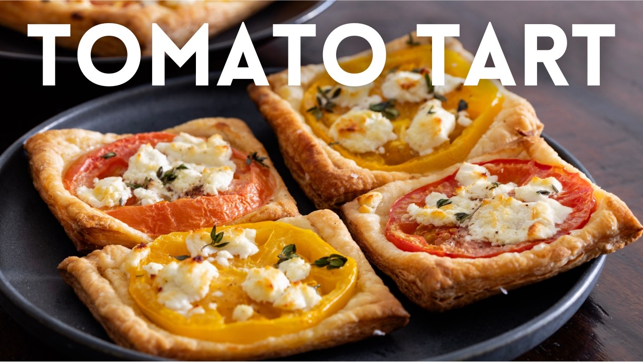 How to make the EASIEST Tomato Tart with Puff Pastry