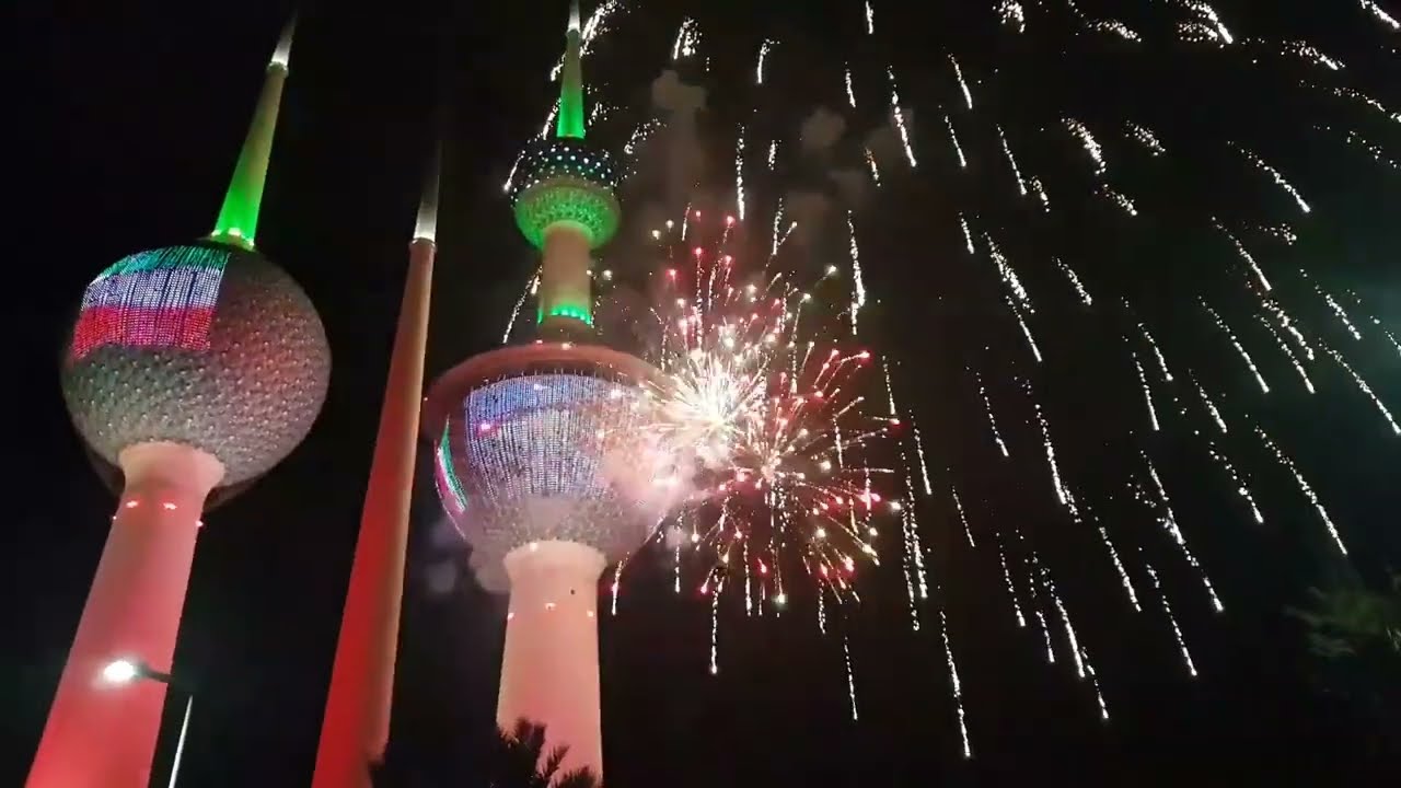 Kuwait National Day 2022 | Kuwait Tower Fireworks | Kuwait National Day Celebration