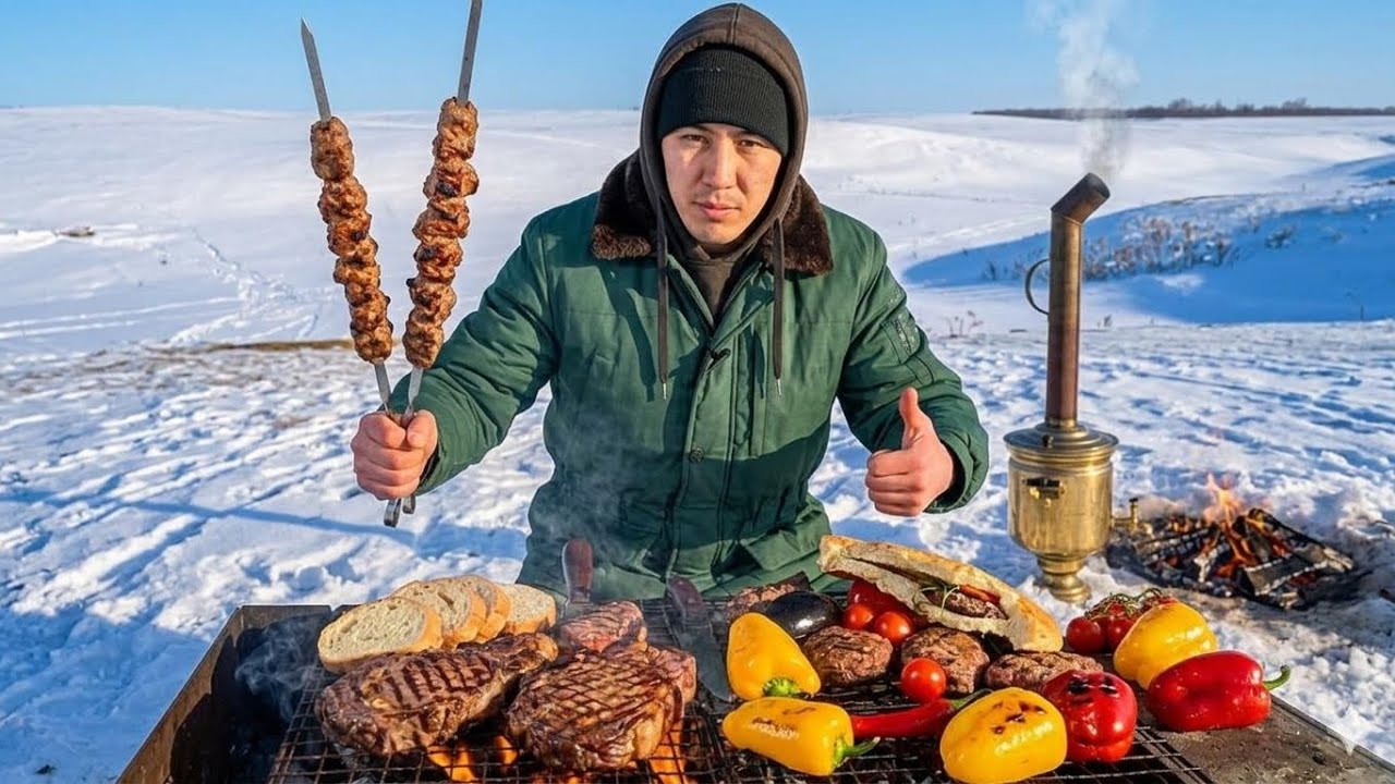 Juicy Lula Kebab in the Snow ❄️🔥 | Perfect Iftar Idea 🌙