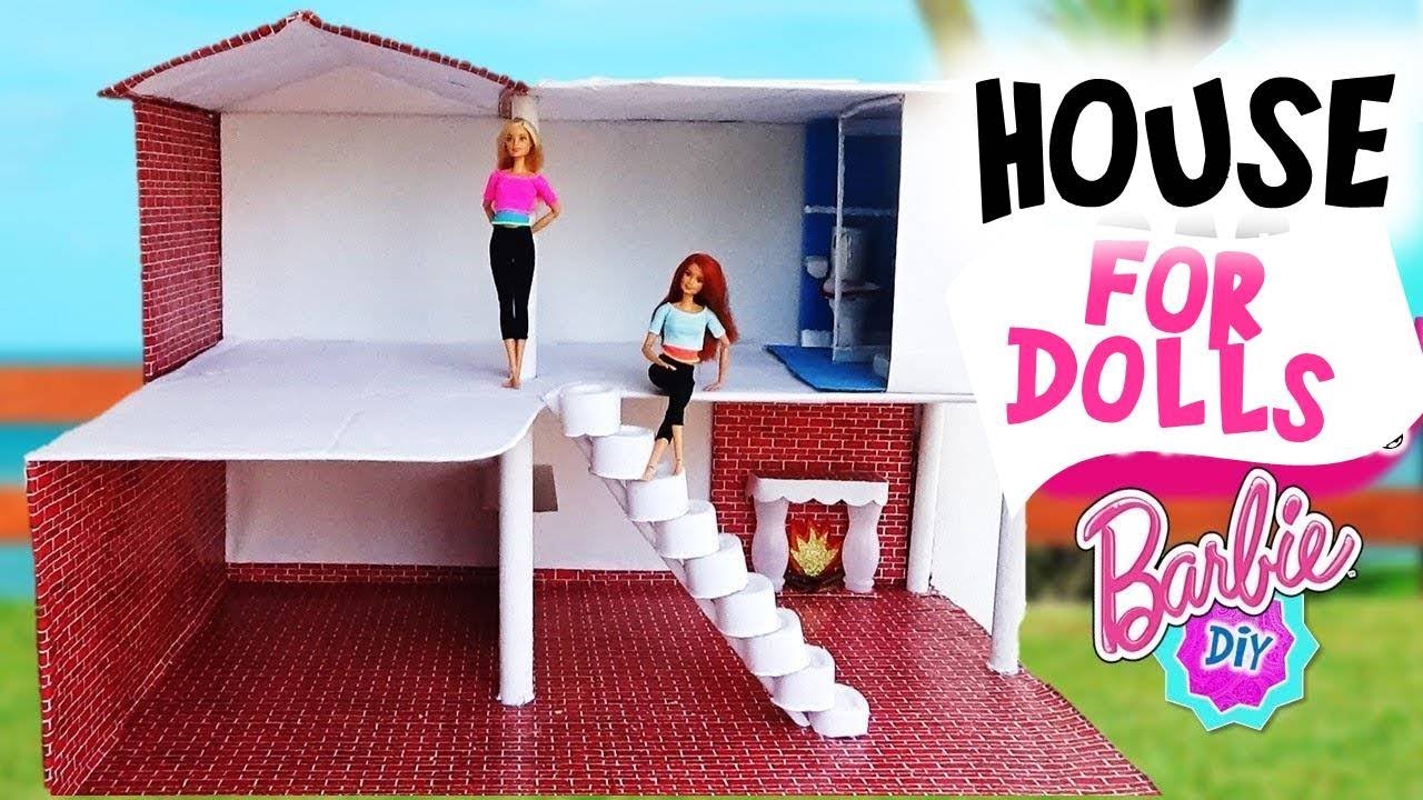 DIY How to make a HOUSE for Barbie dolls with cardboard //  Ideal for your daughters