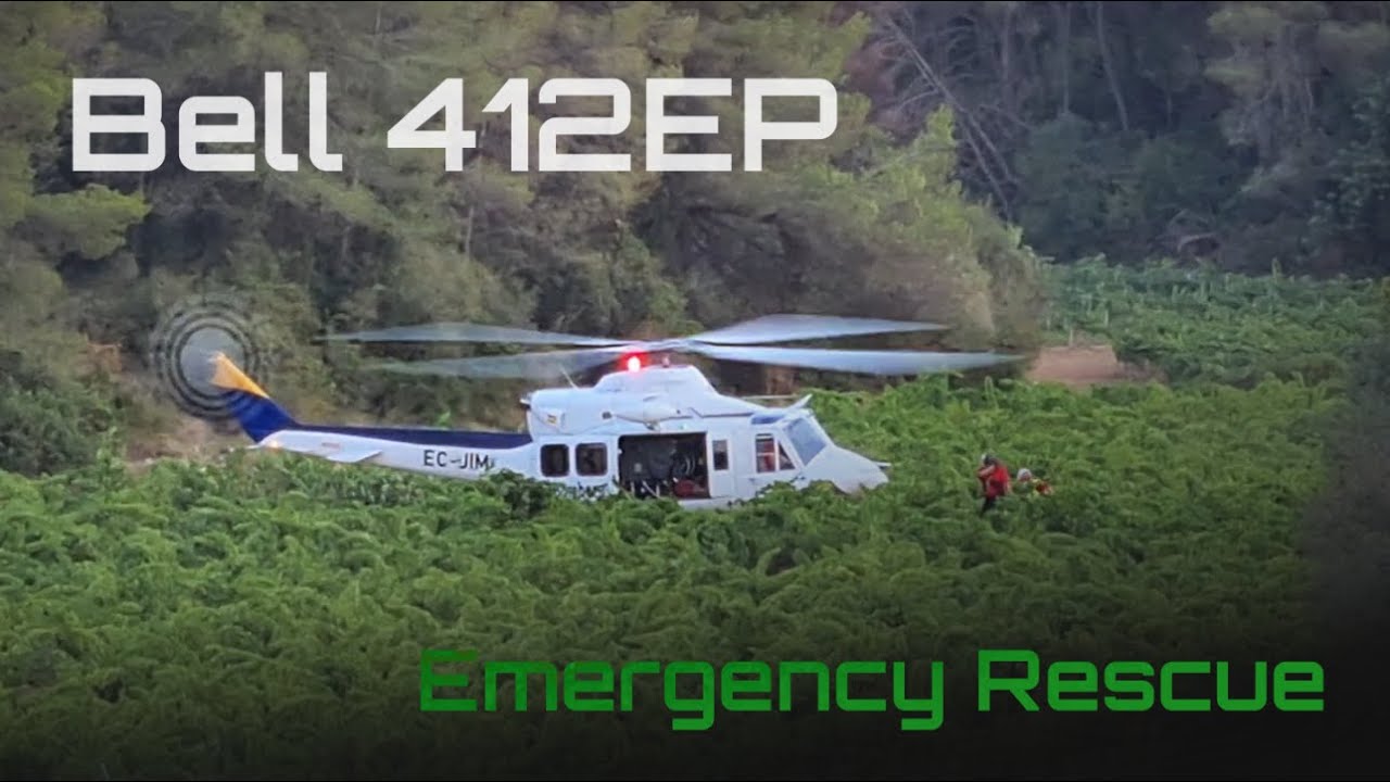 Unexpected Bell 412EP Helicopter Emergency Rescue!!