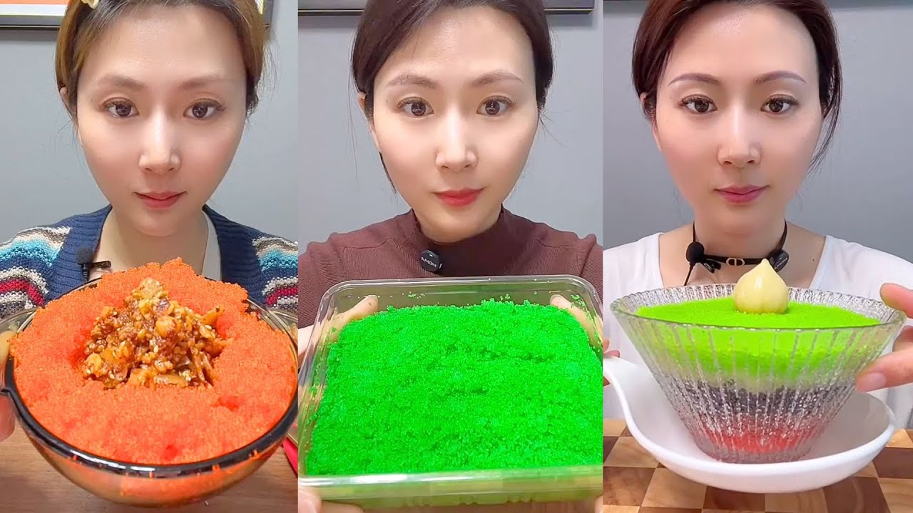 Chinese Colorful Fish Roe & Spicy Seafood ASMR | Crunchy Eating Sounds #27