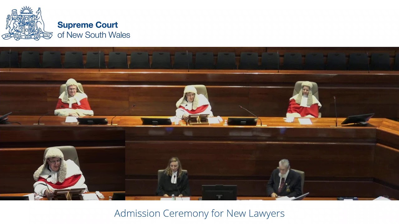 Admission Ceremony for New Lawyers - Friday 17 March - 2:45pm