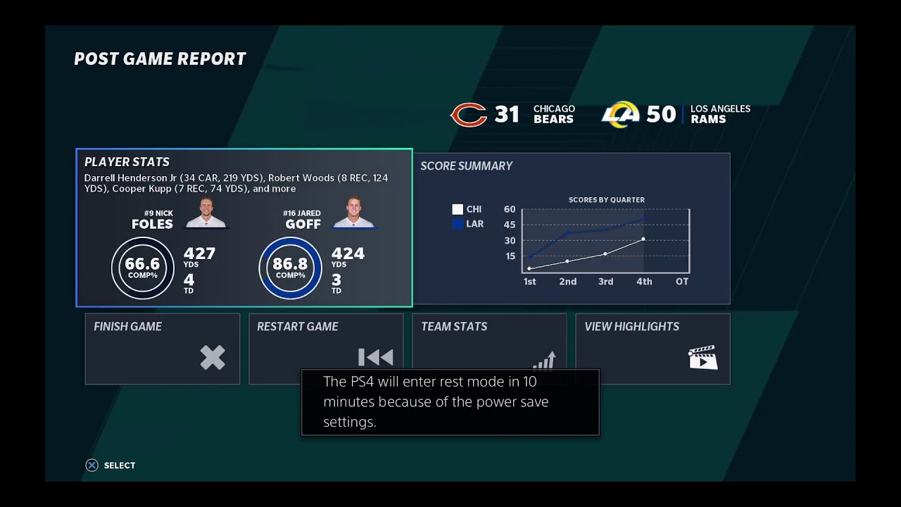 Bears vs. Rams Monday Night Football Madden 2021