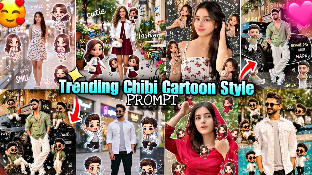 Instagram Trending Chibi Style Photo Prompt|Viral Chibi Cartoon Style Ai Photo Editing Prompt 2026