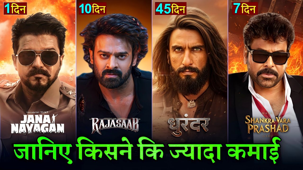 The Raja Saab Box Office Collection, Prabhas, Jana Nayagan, Vijay, Dhurandhar Collection Worldwide,