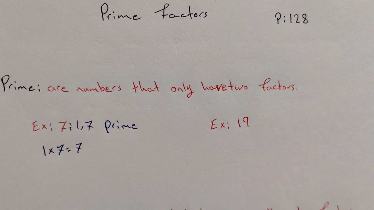 Prime Factors, Grade 4, Chapter 7 