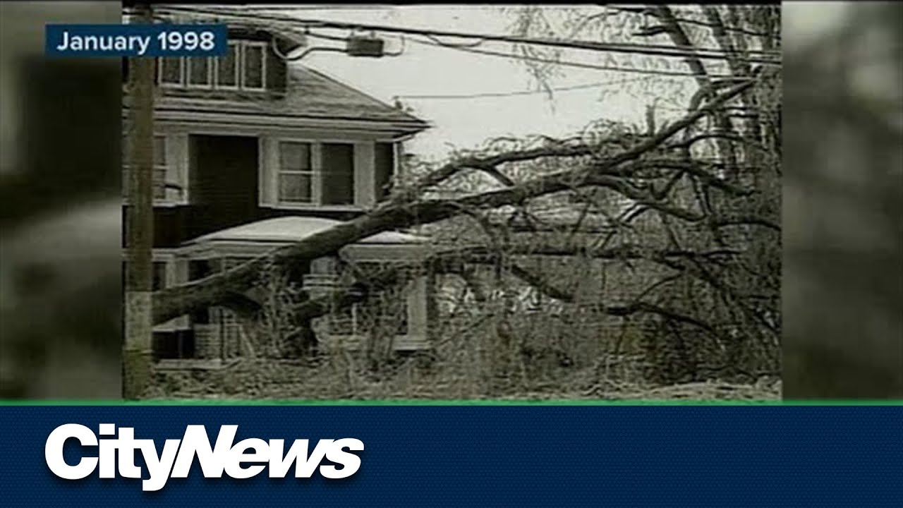 How does Wednesday's ice storm in Quebec compare to the one in 1998?