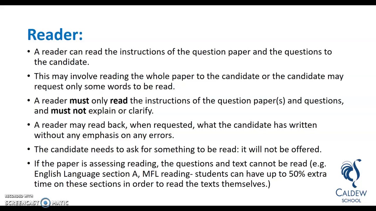 Exam Access Arrangements