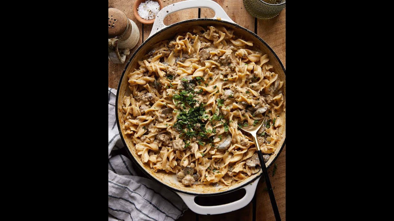 Бефстроганов из фарша 🍽️ #рецепт #осеннийрецепт #идеидляужина