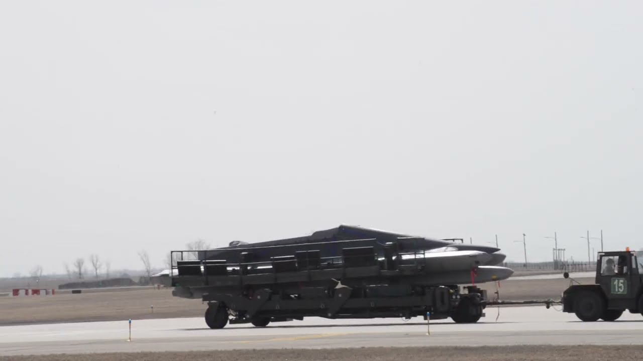 Rolling Out Practice AGM-86Bs On SUU-67/A Pylons