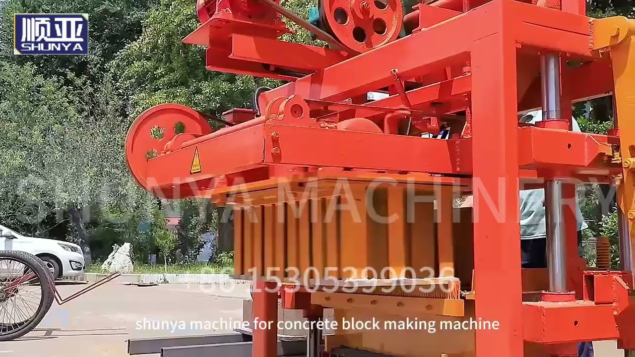 QTJ4-35 cost-effective semi-automatic concrete brick making machine
