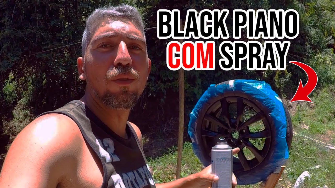 COMO PINTAR RODA DO CARRO EM CASA, PRETO BLACK PIANO COM SPRAY 
