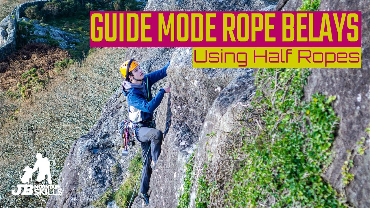 Установка страховки в режиме Guide Mode с использованием полуверёвок &mdash; руководство по скалолазани...