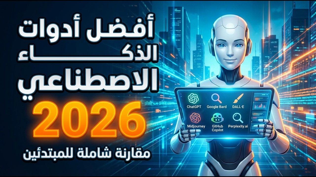 أفضل أدوات الذكاء الاصطناعي 2026 | مقارنة شاملة للمبتدئين