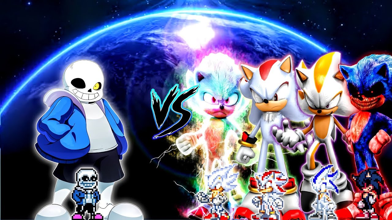 Classic Sans OP VS Sonic Chaos OP, Shadow OP, Seelkadoom V2 OP & Sonic exe OP in Jump Force Mugen