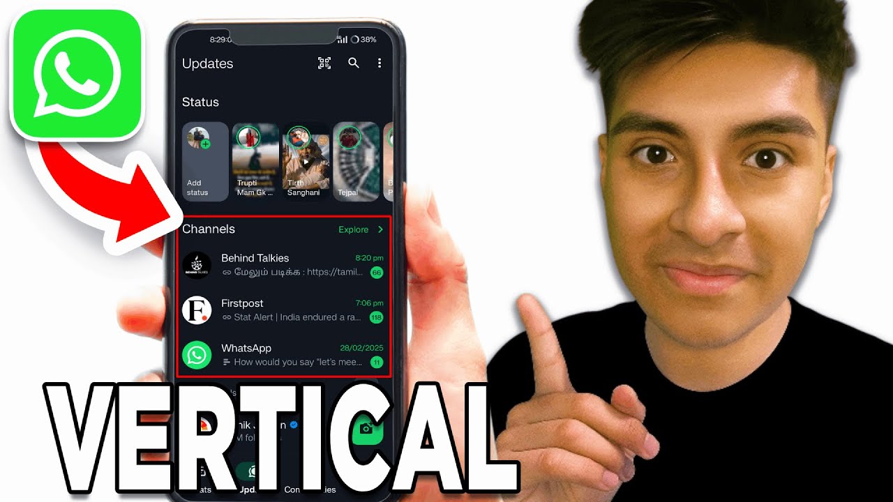 How To Change Whatsapp Status Horizontal To Vertical! - Tutorial