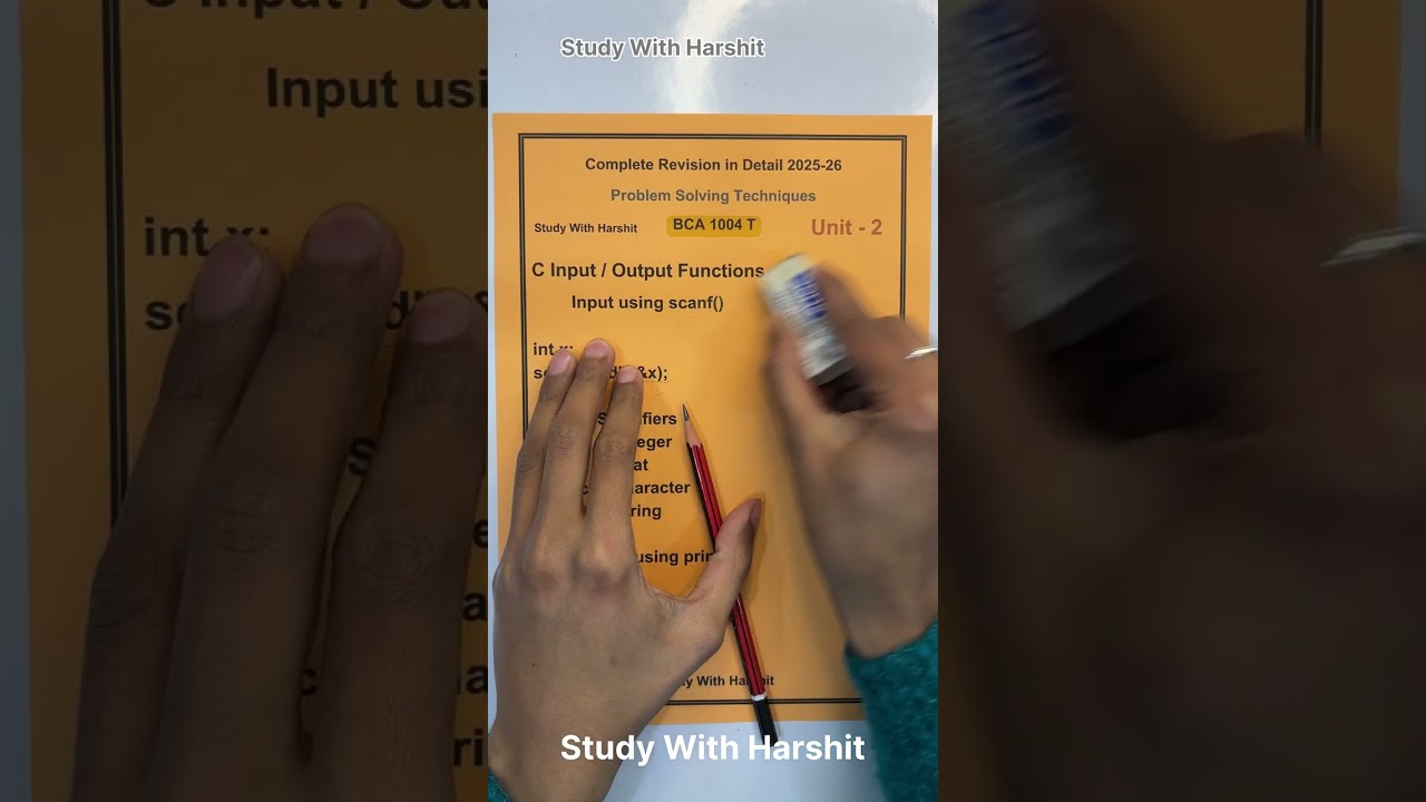 History of C Language & Input/Output Functions (printf/scanf) study with harshit 2026