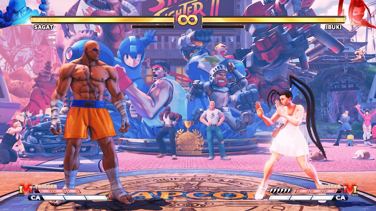 Сагат против Ибуки (самый сложный уровень) - Street Fighter 5. | Эпическая битва