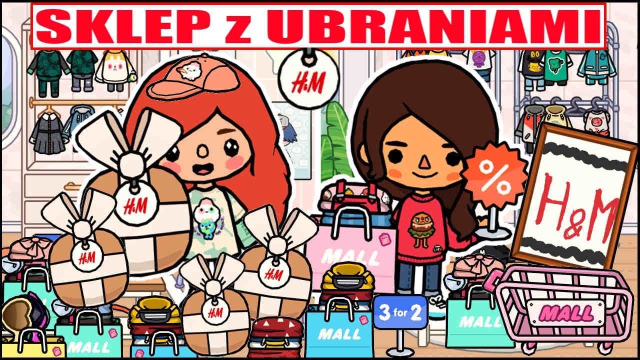 TOCA LIFE WORLD #125 SKLEP z UBRANIAMI H&M *PREZENTY Z POCZTY* #tocalifeworld #tocaboca #tocabocah&m