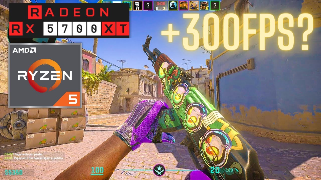 CS2 MIRAGE: R5 5600 + RX 5700xt / TESTE DE FPS