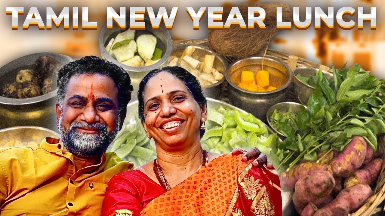 Tamil New Year Lunch - Aviyal, Sweet Potato Kheer, Poriyal, Sambar