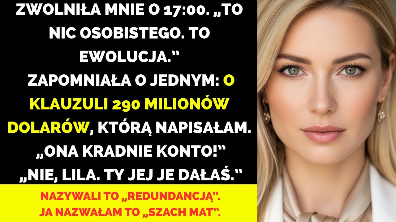 Zwolniona przez córkę prezesa, użyłam klauzuli w umowie, by przejąć klienta wartego 290 mln.