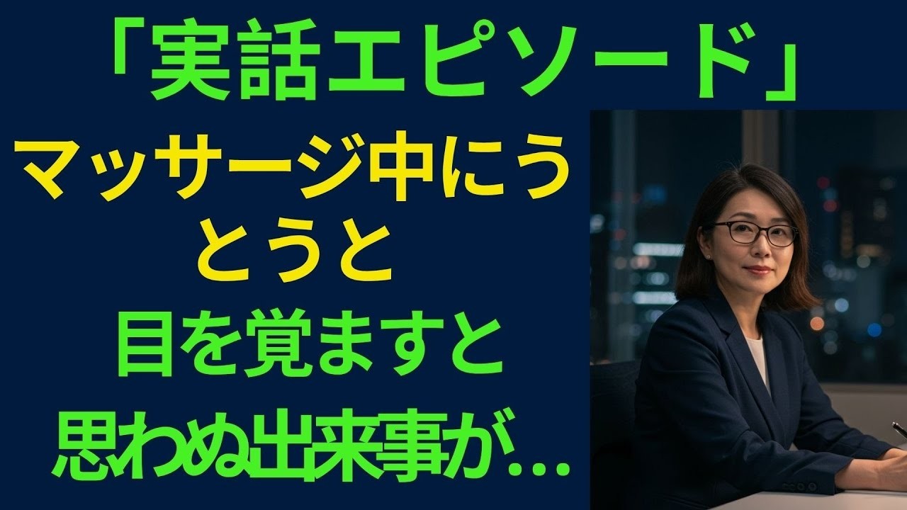 【シニア恋愛】「肩を治してあげる」と言った整体院の院長――運命の出会い｜老後の物語｜オーディオブック｜熟年恋愛｜黄昏の実話｜実話｜黄昏の物語｜黄昏の恋｜シニアロマンス