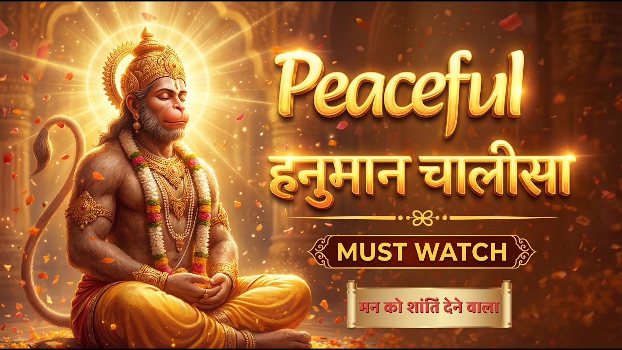 Hanuman Chalisa for Peace 🙏 | Full Lyrics | मन को शांति देने वाली हनुमान चालीसा | Peaceful Hanuman