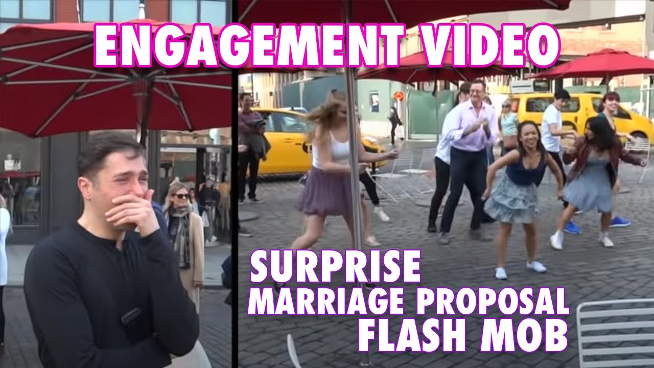 Surprise flash-mob Marriage Proposal - Watch the Reaction! - Gay Couple in Love