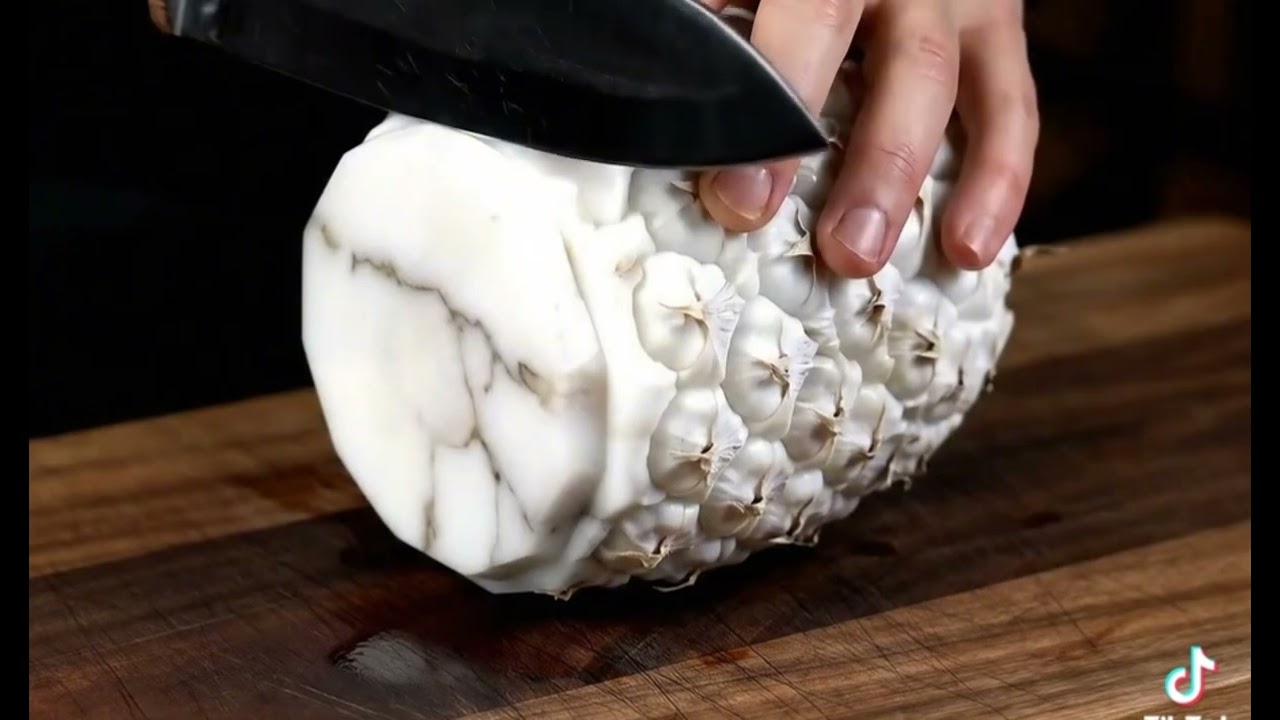 Veo 3 - ASMR Satisfying Glass Food Slicing Compilation 🤤