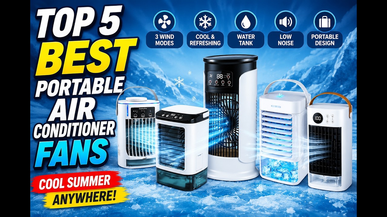 👉 Top 5 Best Portable Air Conditioner Fans 2026 ❄️ USB Rechargeable Mini Air Cooler