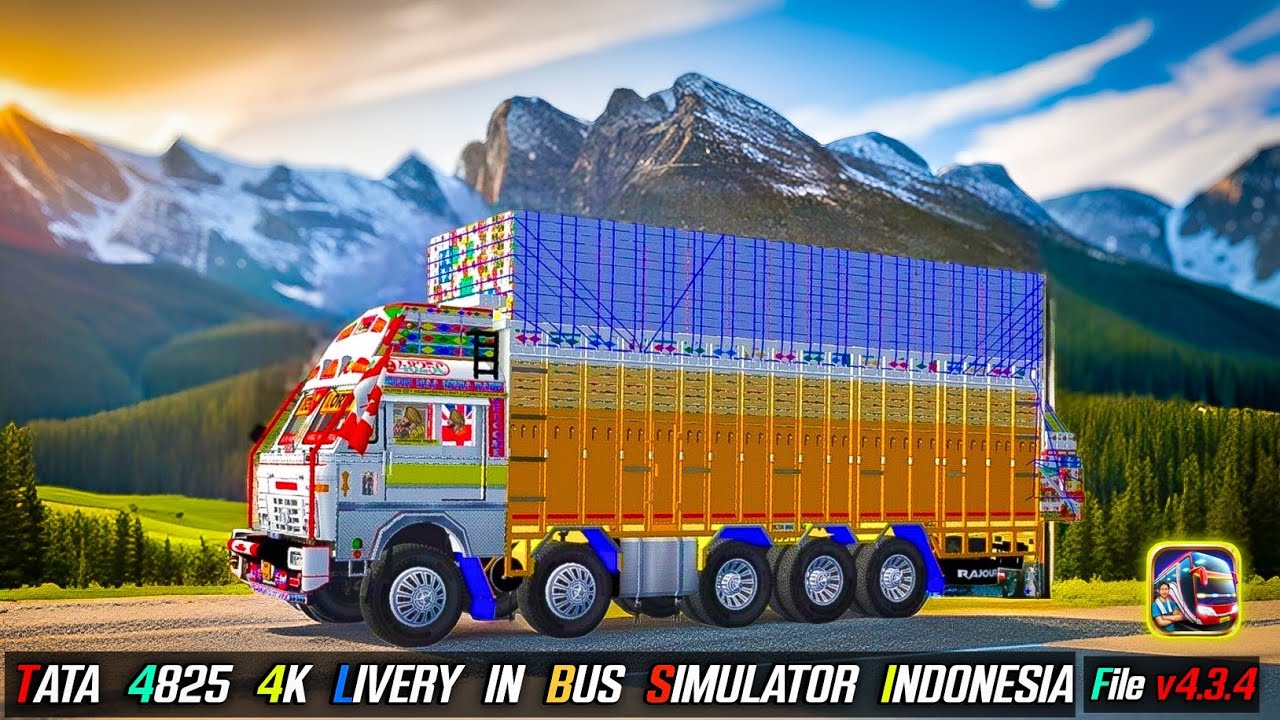 BUSSID में आया Tata 4825 Truck! दमदार Livery देखो 🔥 | Tata Truck Mod for Bus Simulator Indonesia