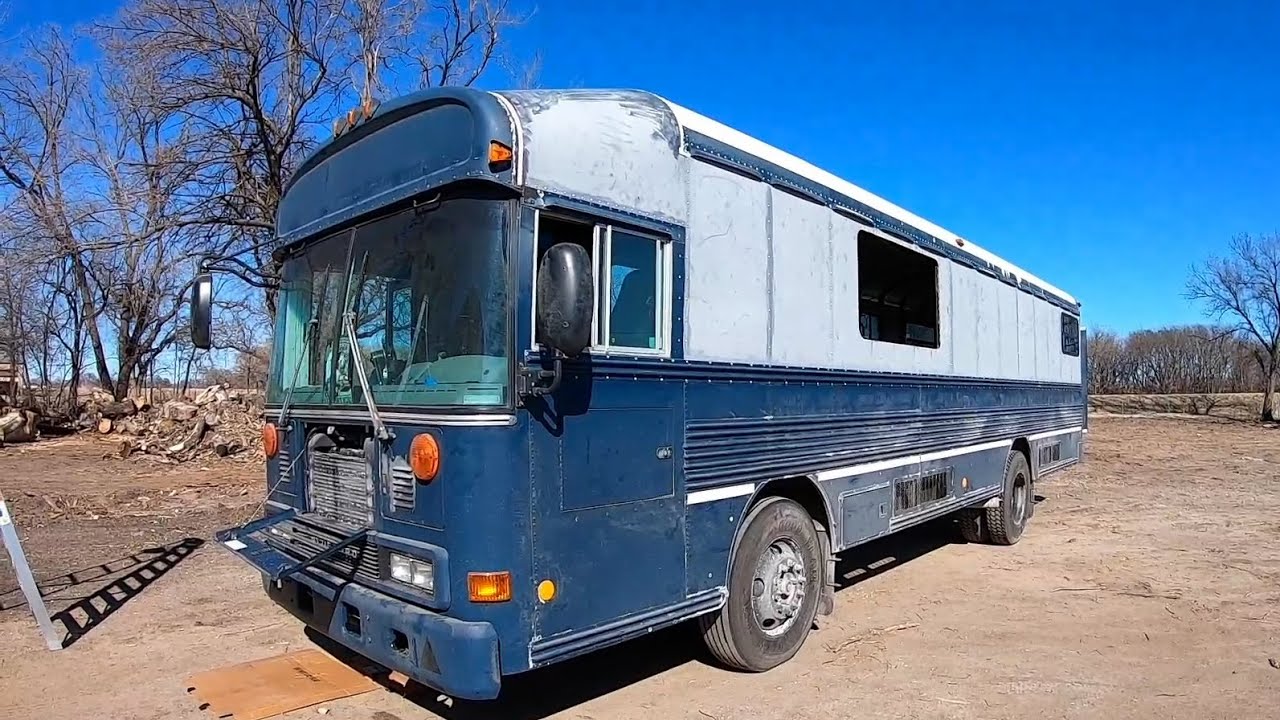 Zep 6 Gets New Driver - 4x4 Mini School Bus Conversion Roof Raise With Elevator Bed