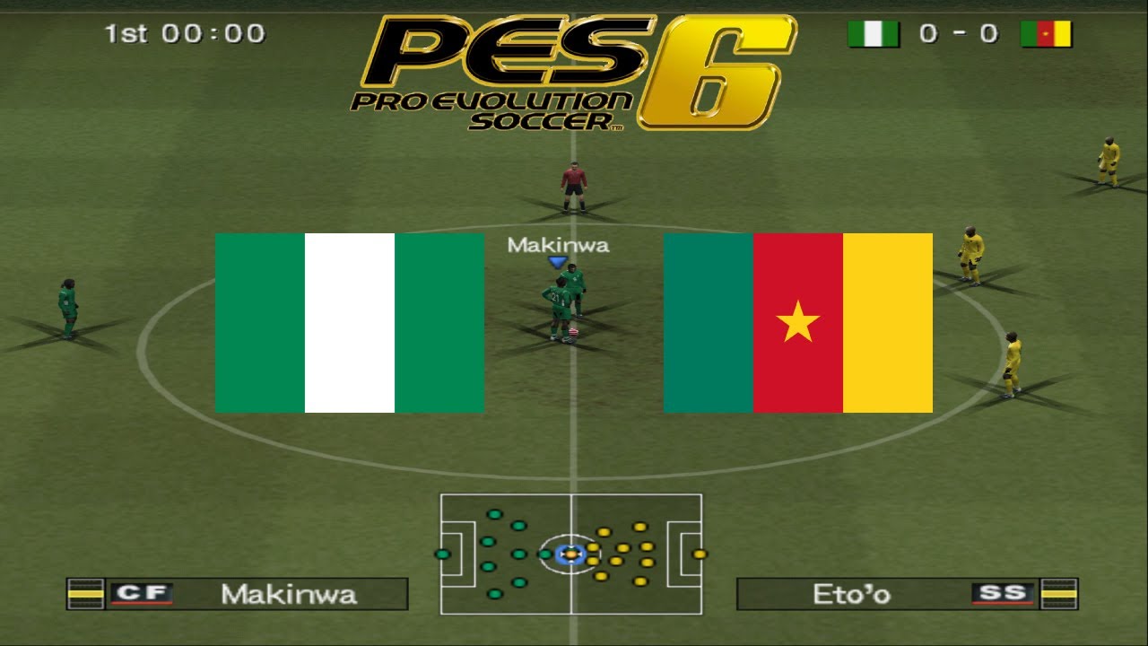 PES 6: Nigeria vs Cameroon - Pro Evolution Soccer 6 Gameplay