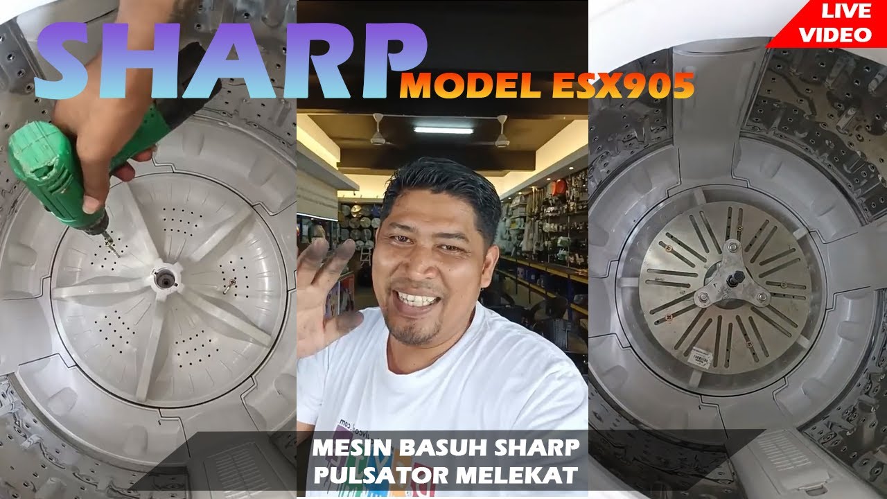 MESIN BASUH SHARP PULSATOR MELEKAT