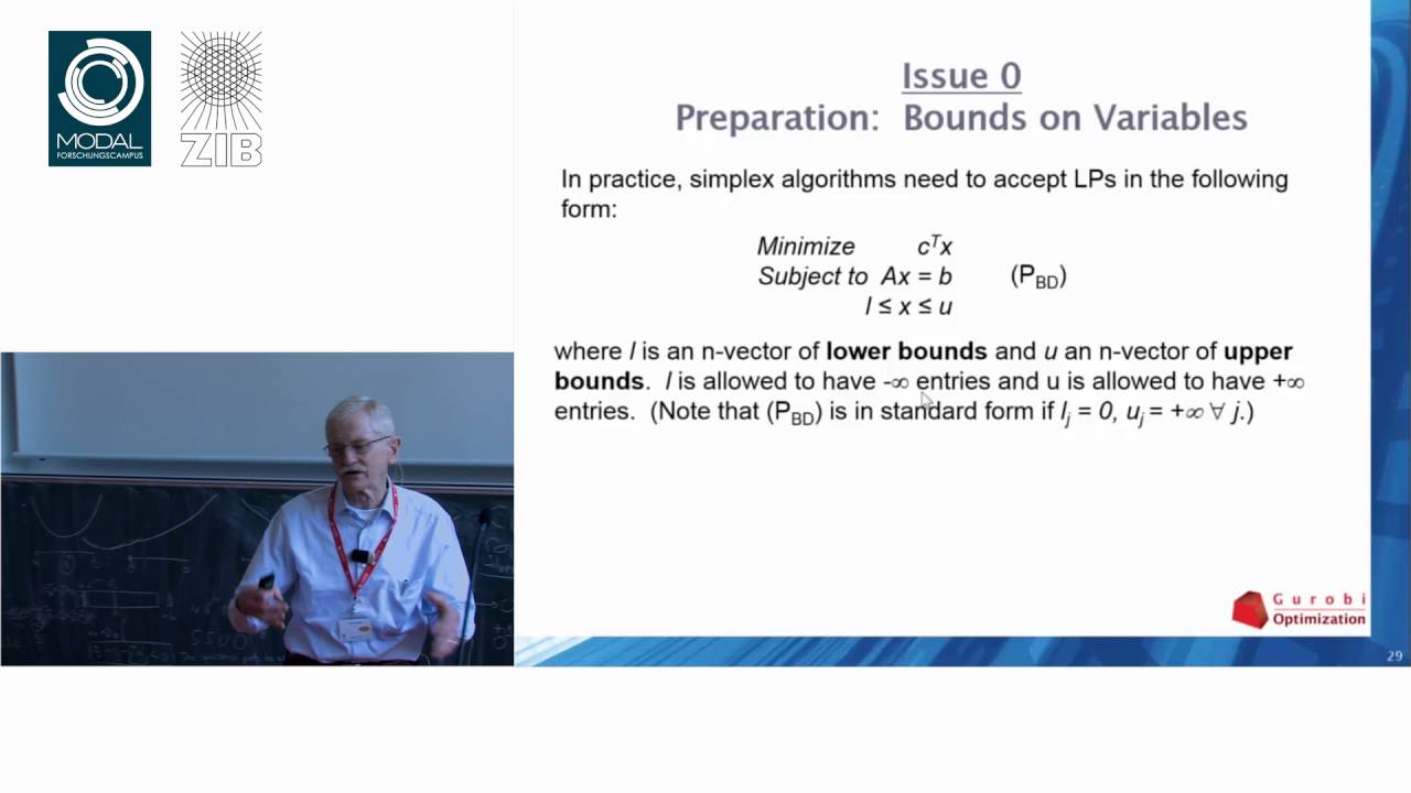 Robert Bixby: Solving Linear Programs: The Dual Simplex Algorithm (3/3): Implementing the Algorithm