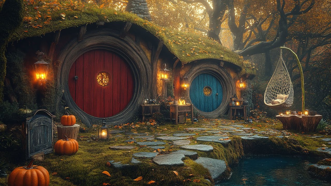 Hobbit Comfort Village 🌿 Soothing natural space and Bird Sounds for Calmness and Concentration