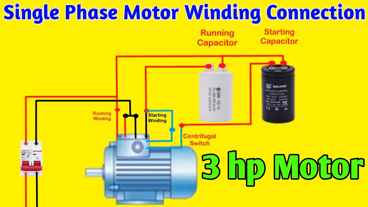Single Phase Motor Winding Connection || 6 Wire Single Phase Motor Connection || Technical Bilal